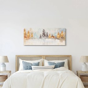 Obraz - Akvarelový les (120x50 cm)