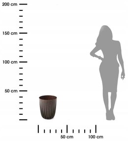 Kvetináč STRIPPED ECO V 30 cm kávovo hnedý