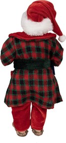 Vianočné dekorácie Santa v župane s papučkami - 16*8*28 cm