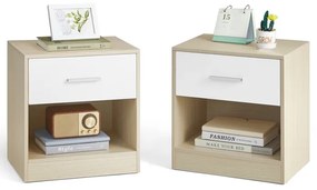 Autronic BONTEC Odkladací stolík 39x28x41cm, mdf, bielený dub, ANT-E1081 BUK Farba: Béžová