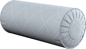 Valcový vankúš so záhybmi farba produktu sivá látka zapletaná, vzorované