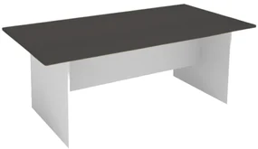 Rokovací stôl PRIMO WHITE, 2000 x 1000 mm, biela/grafitová