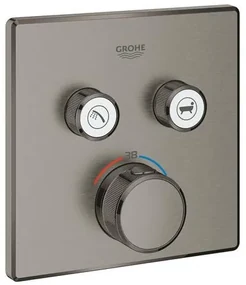Sprchová a vaňová batéria GROHE Grohtherm Smartcontrol bez podomietkového telesa kartáčovaný Hard Graphite 29124AL0
