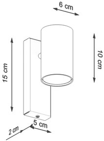 Sollux SL.1077 - Nástenné svietidlo UTTI 1xGU10/40W/230V čierna