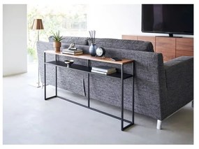 Konzolový stolík v čiernej a tmavo hnedej farbe v dekore jaseňa 20,5x126 cm Tower – YAMAZAKI