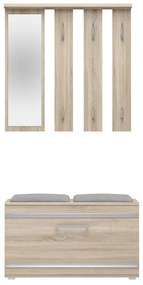 Predsieňová zostava Oasis 1 (dub sonoma) (so zrkadlom). Akcia -23%. Vlastná spoľahlivá doprava až k Vám domov. 1132532