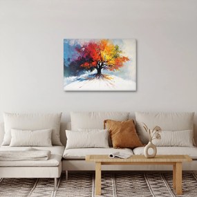 Obraz - Pestrofarebný strom (70x50 cm)