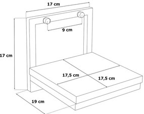 Nástenný stojan na kvety TORGET RUSTIC čierny