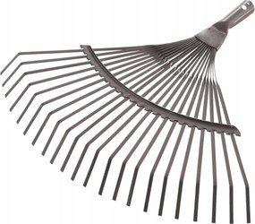 CROWNMAN KOVOVÉ vejárové hrable na lístie a trávu, 51 cm, 22 zubov