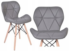 Jedálenská stolička EKO tmavo sivá - škandinávsky štýl