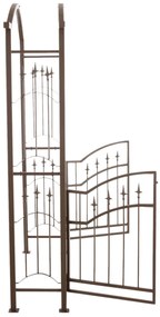 Pergola na popínavé rastliny Luxor s bránkou - Hnedá