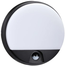 TOP LIGHT Svetlo nástenné-stropné Bari K PIR, Čierna