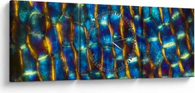Obraz - Bunková stena (s hodinami) (90x30 cm)