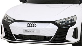 Ramiz Elektrické autíčko Audi RS E-Tron GT pre deti biele + diaľkové ovládanie + pohon 4x4 + rádio MP3 + LED + EVA