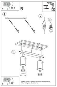 Sollux SL.1495 - Bodové svietidlo RING 2xGU10/10W/230V krémová