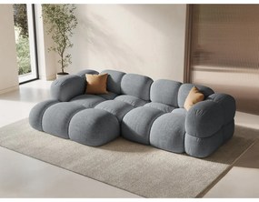 Sivá rohová pohovka (ľavý roh/s leňoškou) Loretto – Cosmopolitan Design