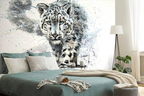 Samolepiaca tapeta kresba dravého leoparda