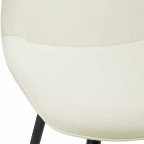 Sada 4 ks jedálenskej stoličky Maryam látka - krémová