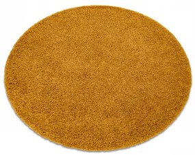 Okrúhly koberec SOFFI shaggy 5cm zlatá Veľkosť: 100cm - kruh