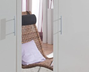 Šatníková skriňa Cliff, 135 cm, biela