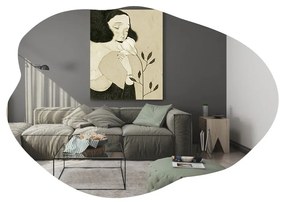 Dekorativní nástěnné zrcadlo Ohho 85x60 cm černé