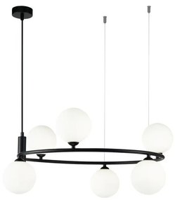 Maytoni MOD013PL-06B -  Luster na lanku RING 6xG9/25W/230V čierna