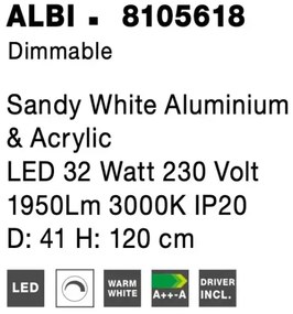 LED luster Albi 41 biele