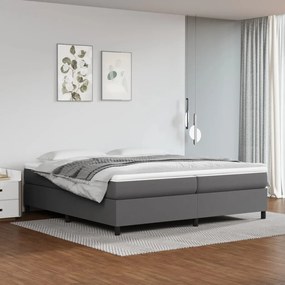 Rám na boxspring posteľ, sivý 200x200 cm, umelá koža 3121069