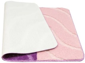 Kúpeľňový koberček FIORI ružový / fialový, pruhy