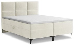Béžová boxspring posteľ s úložným priestorom 180x200 cm Pakalana – Makamii