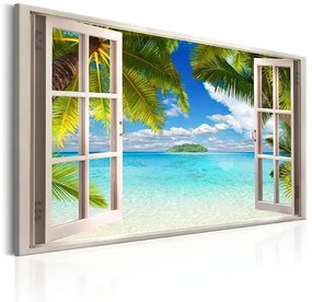 Obraz - Window: Sea View Veľkosť: 120x80, Verzia: Na talianskom plátne