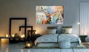Obraz - Deer on Wood Veľkosť: 90x60, Verzia: Premium Print