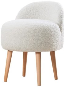 Taburet MIKI, priemer 46 cm, biela