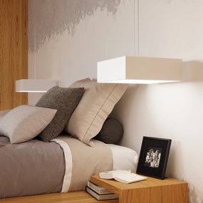 Stropné svietidlo Horus, 1x biele plastové tienidlo, (biely plast), (55 cm)