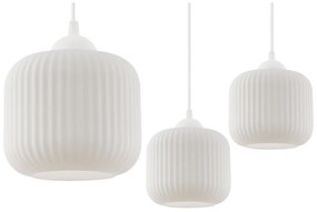 Závesné svietidlo Riffle Spider, 2x biele sklenené tienidlo, w