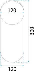 Toolight Toolight, nástenné svietidlo 30x12cm, 1xG9, APP1587-1W, zlatá-biela, OSW-04123