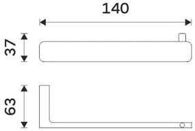 NIMCO MAC 29055-90 - Držiak toaletného papiera MAYA matná čierna