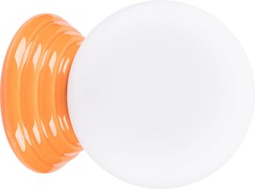 Nástenné svietidlo Zori, 1x biele sklenené tienidlo, or