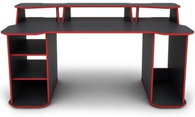 Písací stôl Matrix 4 grafit/červená