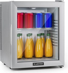 Klarstein Brooklyn 24, mini chladnička, so sklenenými dverami, LED osvetlenie, police