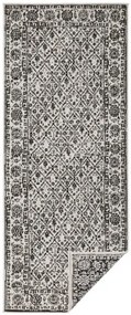 NORTHRUGS - Hanse Home koberce Kusový koberec Twin-Wendeteppiche 103113 schwarz creme – na von aj na doma - 80x150 cm