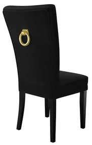 Čalúnená jedálenská stolička ST67 + klopadlo, Farby: zlatý, Farby: čierna, Potah: Magic Velvet 2219