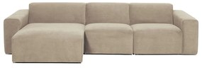 Béžová menčestrová rohová pohovka (ľavý roh) Sting – Scandic