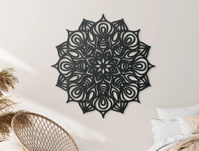 drevko Drevená mandala Hypnóza Rozmer obrazu: 44,5 x 44,5 cm, Farba dekorácie: Čierna