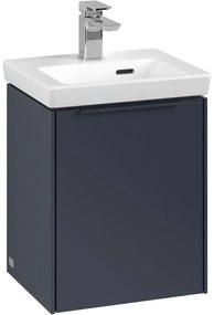 VILLEROY &amp; BOCH Subway 3.0 závesná skrinka pod umývadielko, 1 dvierka, pánty vľavo, 351 x 309 x 429 mm, Marine Blue, C58302VQ