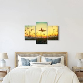 Obraz vzlietajúceho lietadla (90x60 cm)