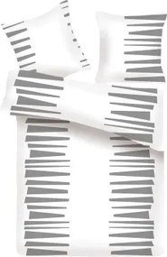 Obliečky Porto 140x220 cm, šedo-biele%