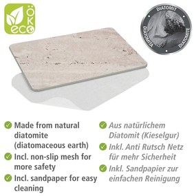 Svetlohnedá kúpeľňová predložka z kremeliny 39x60 cm Puna – Wenko