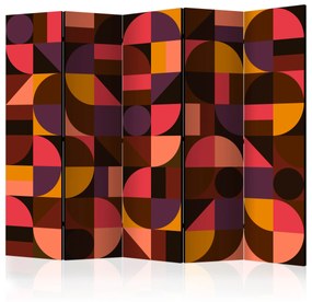 Artgeist Paraván - Geometric Mosaic (Red) [Room Dividers]
