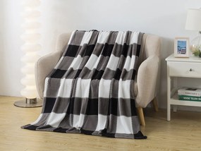 XPOSE® Mikroplyšová deka KÁRO s baránkom - sivá 140x200 cm